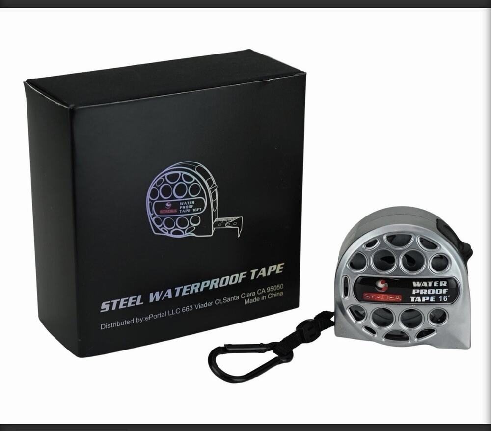 25 FT/7.5M Stainless Steel Retractable Measuring Tape Double Side Scale Wood